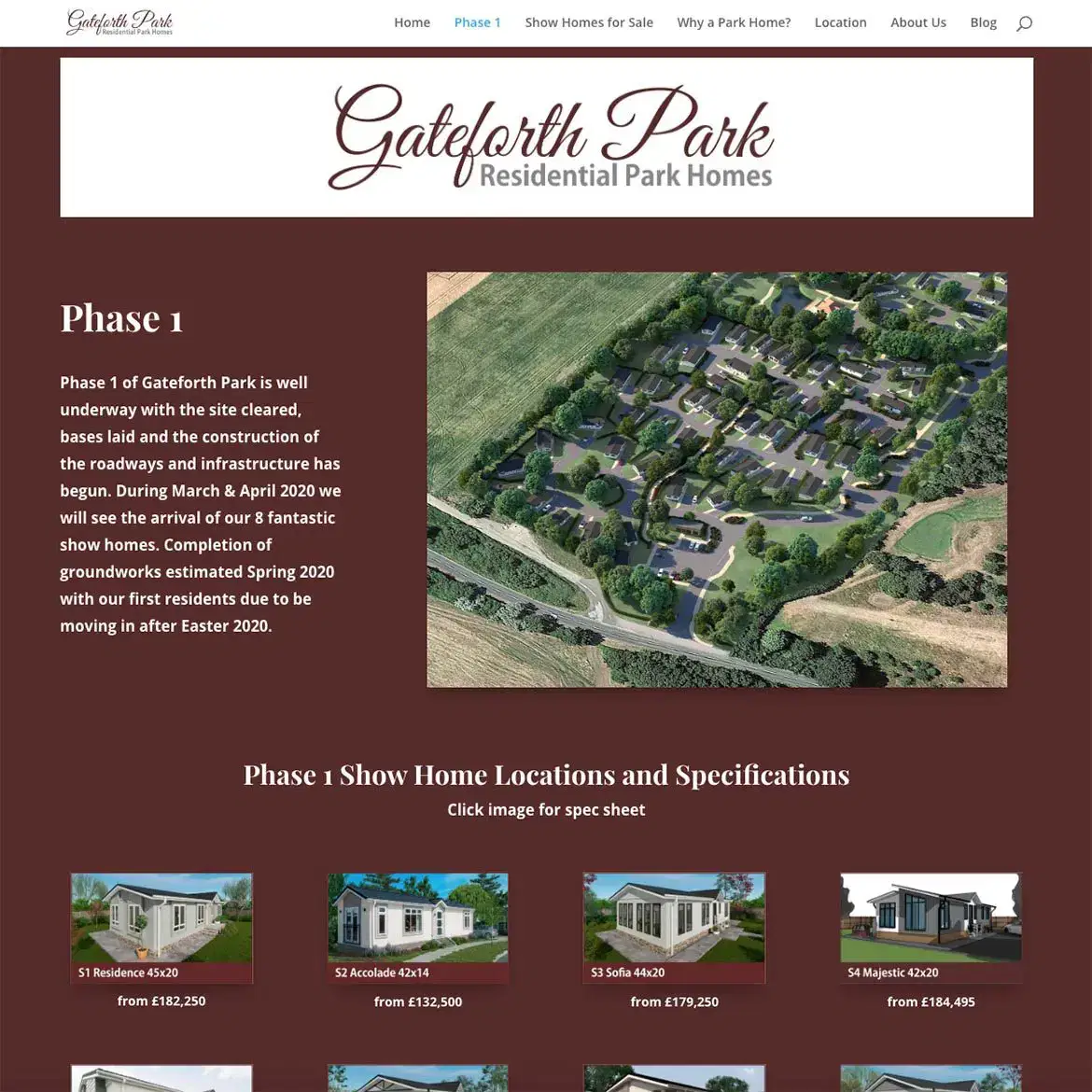 Website Design for Gateforth Park Website Design for Gateforth Park