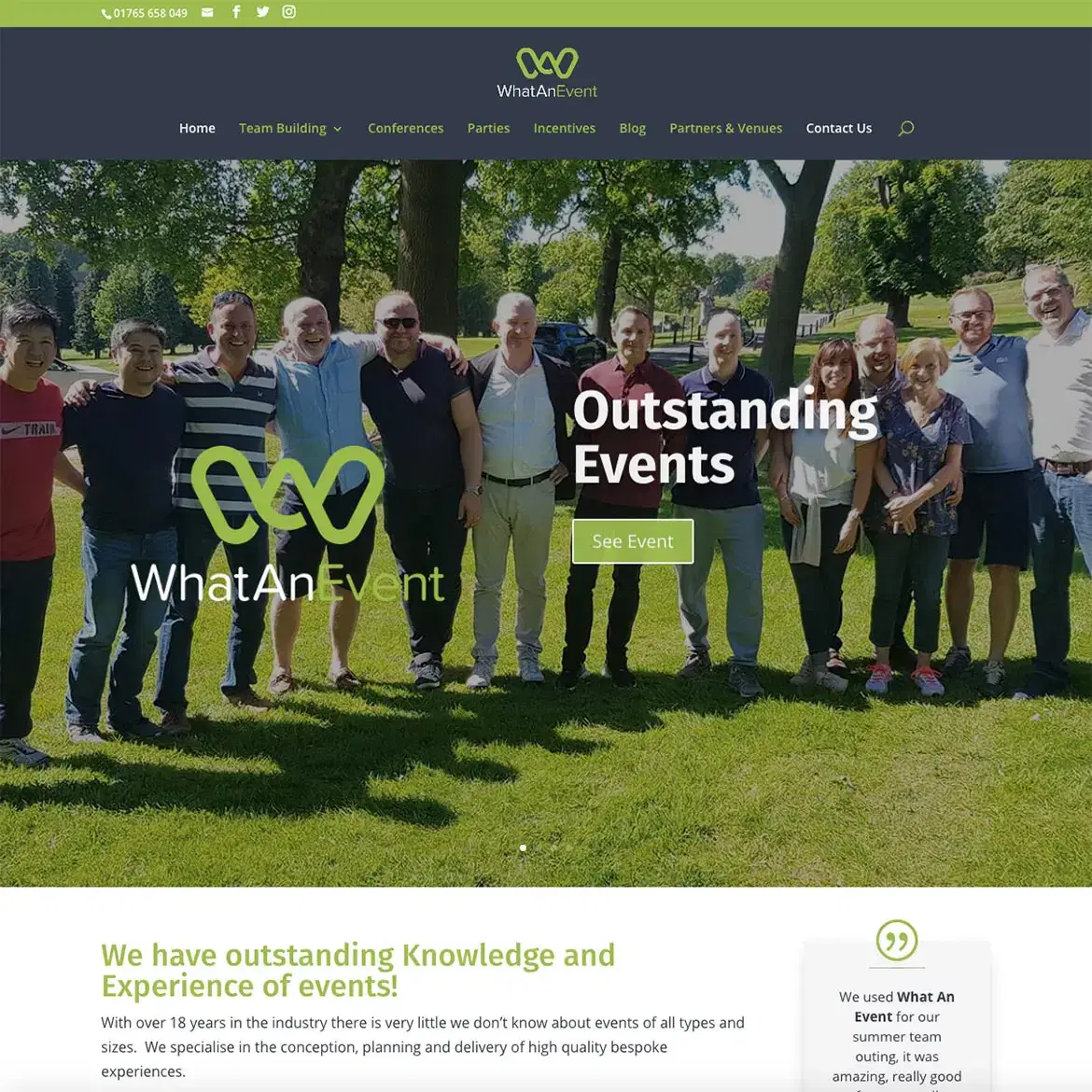 Website Design for What an Event Website Design for What an Event