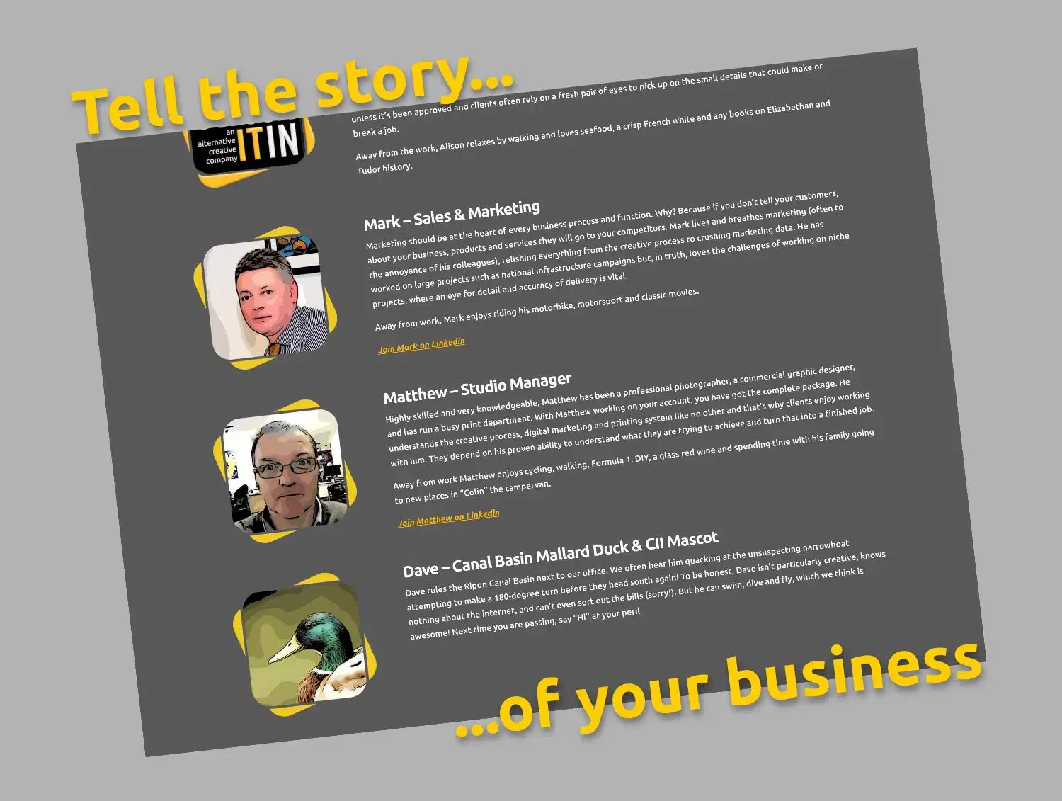 Tell the story of your business