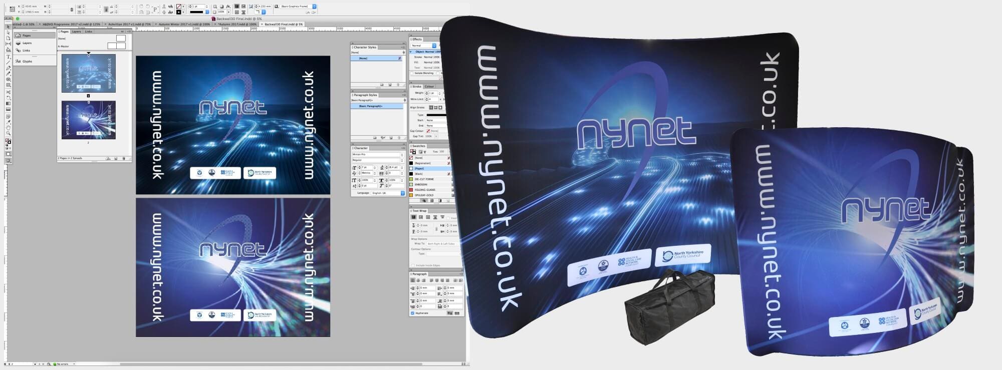 Fabric Backwall delivered to Nynet Fabric Backwall delivered to Nynet