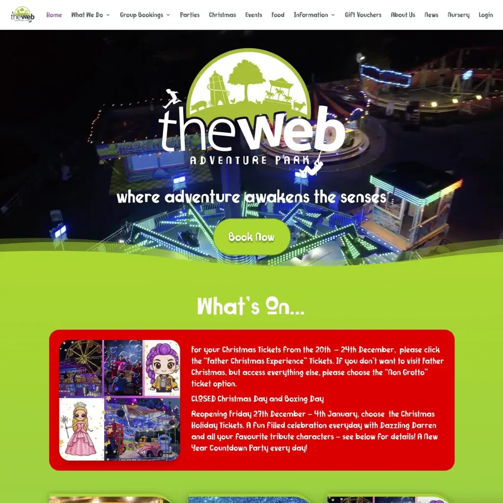 Web Adventure Park Website Website Design for Ross lee Removals